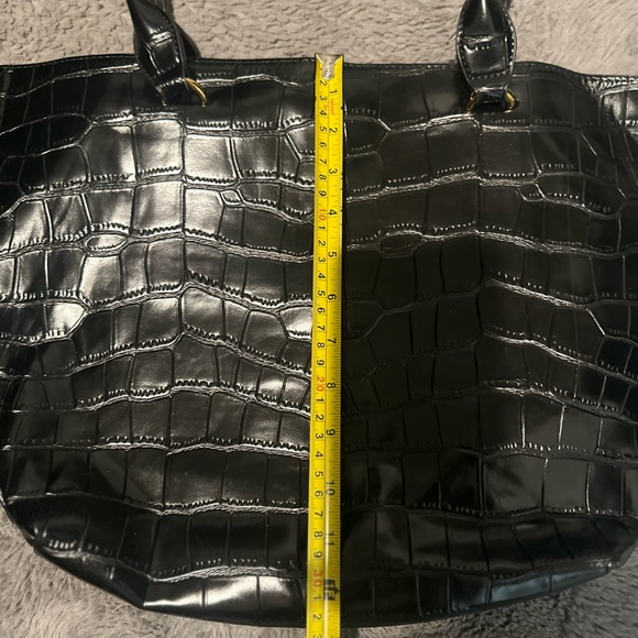 🖤NWOT” Zara “ Black Alligator Print Tote Bag - Picture 15 of 16